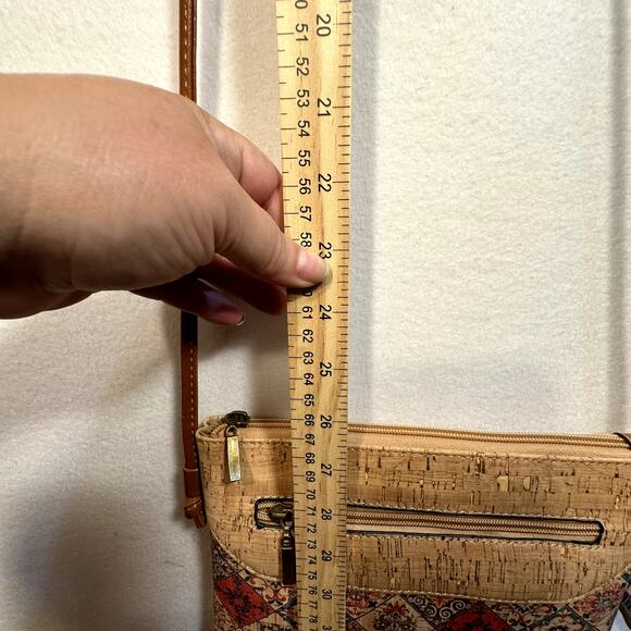 Cork Crossbody Purse & Wallet Set Portugal Vegan Floral Lightweight Travel Boho - Picture 7 of 16